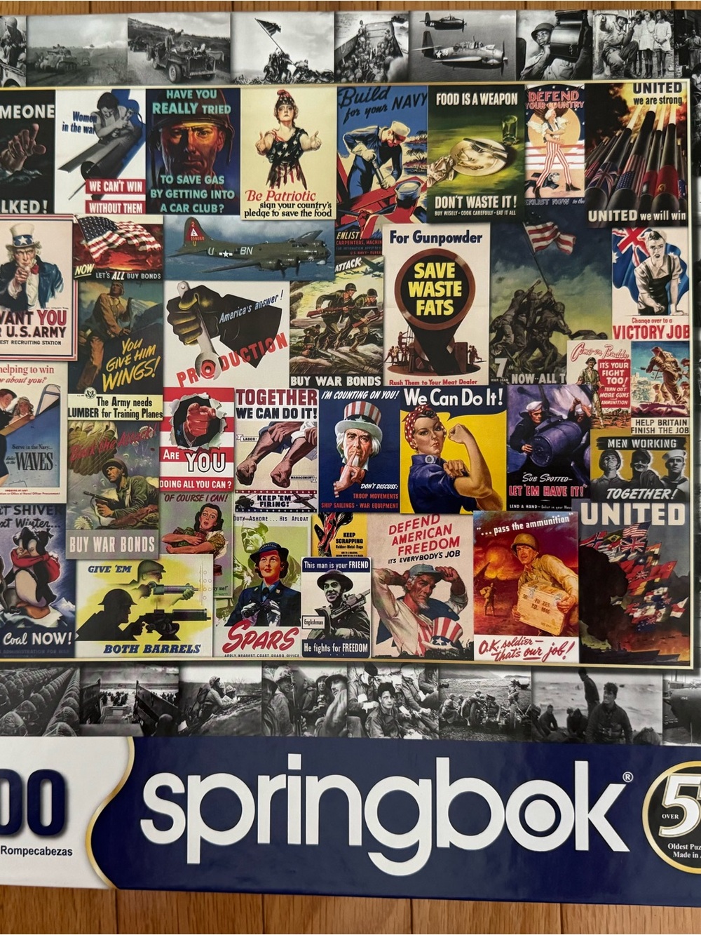 New Springbok Vintage Posters Collage Jigsaw Puzzle, Springbok Puzzle